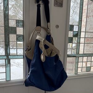 FURLA Blue and Cream Women's Bag